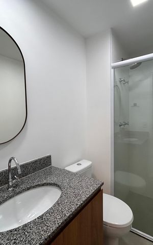 Apartamento à venda com 37m², 1 quarto e sem vaga Apartamento à venda com 37m², 1 quarto e sem vagaBanheiro social