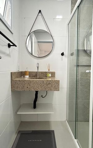Apartamento para alugar com 60m², 1 quarto e 1 vaga Apartamento para alugar com 60m², 1 quarto e 1 vagaBanheiro da Suíte