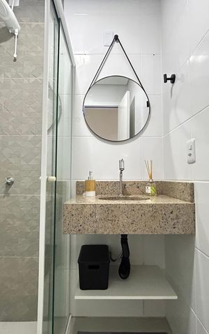Apartamento para alugar com 60m², 1 quarto e 1 vaga Apartamento para alugar com 60m², 1 quarto e 1 vagaBanheiro da Suíte