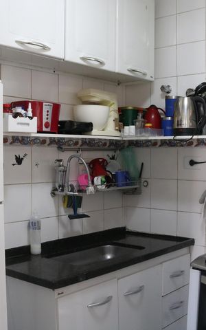 Apartamento à venda com 60m², 1 quarto e sem vagaCozinha e Área de Serviço