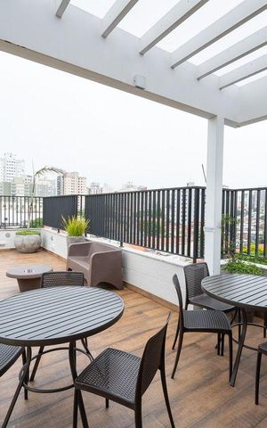 Studio à venda com 24m², 1 quarto e sem vaga Studio à venda com 24m², 1 quarto e sem vagaÁrea comum - Rooftop