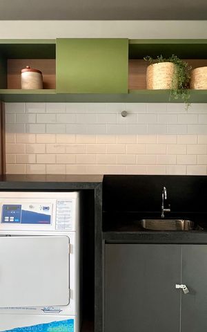 Studio para alugar com 25m², 1 quarto e sem vaga Studio para alugar com 25m², 1 quarto e sem vagaLavanderia