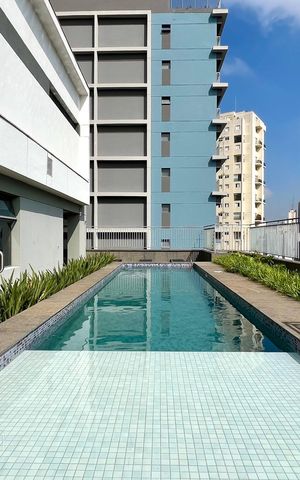 Studio para alugar com 25m², 1 quarto e sem vaga Studio para alugar com 25m², 1 quarto e sem vagaPiscina