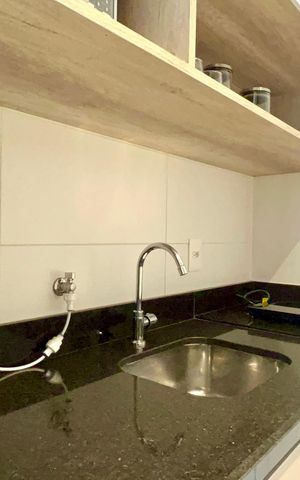 Studio para alugar com 25m², 1 quarto e sem vaga Studio para alugar com 25m², 1 quarto e sem vagaCozinha - Armários