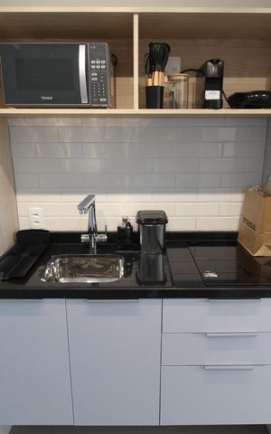 Studio à venda com 26m², 1 quarto e sem vagaCozinha