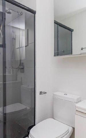 Apartamento para alugar com 58m², 2 quartos e 1 vaga Apartamento para alugar com 58m², 2 quartos e 1 vagaBanheiro 1