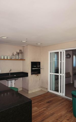 Apartamento à venda com 34m², 1 quarto e 1 vagaChurrasqueira