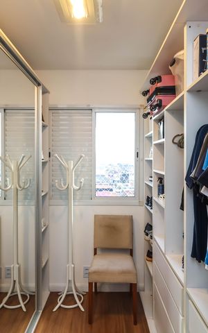 Apartamento à venda com 68m², 3 quartos e 2 vagasQuarto 3 - Closet