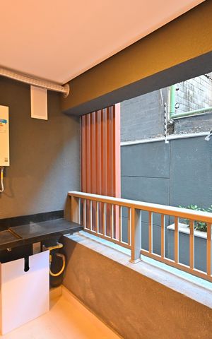 Studio à venda com 30m², 1 quarto e sem vagaVaranda
