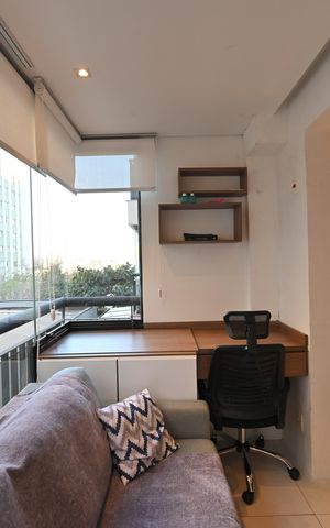 Apartamento para alugar com 32m², 1 quarto e 1 vagaVaranda