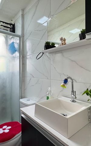 Apartamento à venda com 54m², 2 quartos e 1 vaga Apartamento à venda com 54m², 2 quartos e 1 vagaBanheiro Social