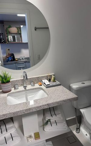 Studio para alugar com 46m², 1 quarto e sem vaga Studio para alugar com 46m², 1 quarto e sem vagaBanheiro