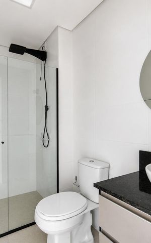 Studio para alugar com 25m², 1 quarto e sem vaga Studio para alugar com 25m², 1 quarto e sem vagaBanheiro