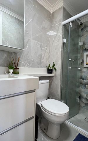 Apartamento à venda com 60m², 2 quartos e 1 vaga Apartamento à venda com 60m², 2 quartos e 1 vagaBanheiro