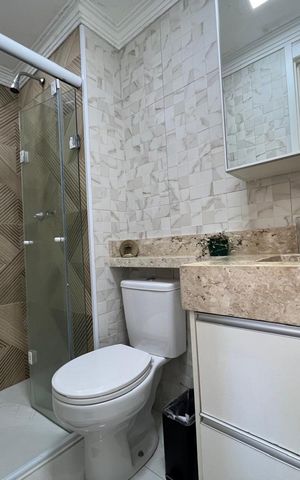 Apartamento à venda com 60m², 2 quartos e 1 vaga Apartamento à venda com 60m², 2 quartos e 1 vagaBanheiro