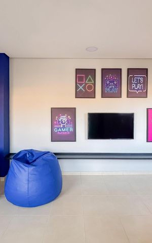 Apartamento à venda com 37m², 1 quarto e sem vaga Apartamento à venda com 37m², 1 quarto e sem vagaÁrea comum - Salão de Jogos