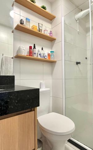 Apartamento à venda com 26m², 1 quarto e sem vaga Apartamento à venda com 26m², 1 quarto e sem vagaBanheiro da Suíte