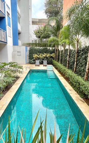 Apartamento à venda com 26m², 1 quarto e sem vaga Apartamento à venda com 26m², 1 quarto e sem vagaÁrea comum - Piscina