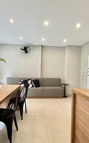 Apartamento à venda com 26m², 1 quarto e sem vaga Apartamento à venda com 26m², 1 quarto e sem vagaÁrea comum - Salão de festas