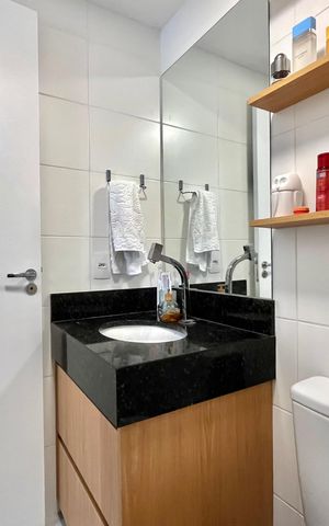 Apartamento à venda com 26m², 1 quarto e sem vaga Apartamento à venda com 26m², 1 quarto e sem vagaBanheiro da Suíte