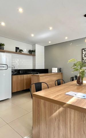 Apartamento à venda com 26m², 1 quarto e sem vaga Apartamento à venda com 26m², 1 quarto e sem vagaÁrea comum - Salão de festas