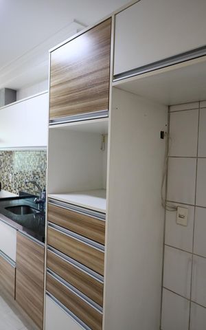 Apartamento à venda com 74m², 3 quartos e 2 vagasCozinha e Área de Serviço