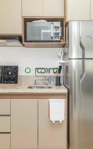 Studio à venda com 26m², 1 quarto e sem vaga Studio à venda com 26m², 1 quarto e sem vagaCozinha