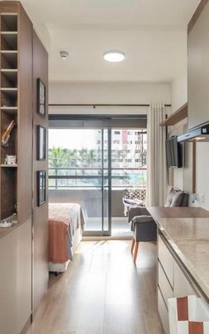 Studio à venda com 26m², 1 quarto e sem vaga Studio à venda com 26m², 1 quarto e sem vagaCozinha