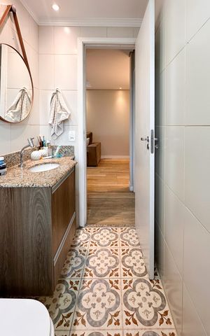 Apartamento à venda com 64m², 2 quartos e 2 vagas Apartamento à venda com 64m², 2 quartos e 2 vagasBanheiro Social