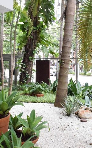 Apartamento para alugar com 44m², 1 quarto e 1 vagaJardim frontal