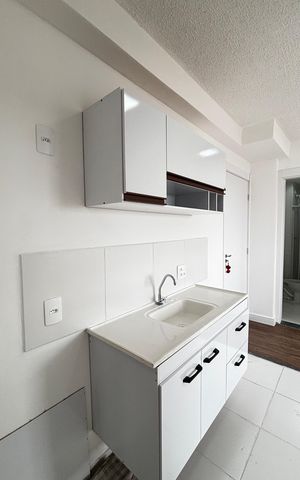 Apartamento para alugar com 31m², 2 quartos e sem vaga Apartamento para alugar com 31m², 2 quartos e sem vagaCozinha e Área de Serviço
