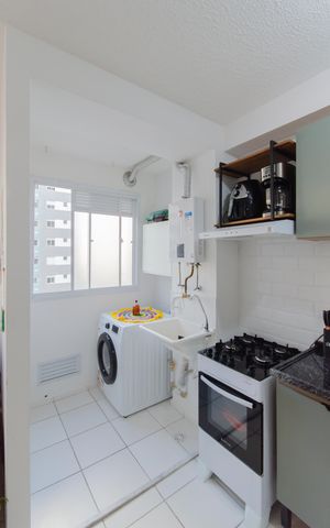 Apartamento à venda com 36m², 1 quarto e sem vaga Apartamento à venda com 36m², 1 quarto e sem vagaCozinha e Área de Serviço