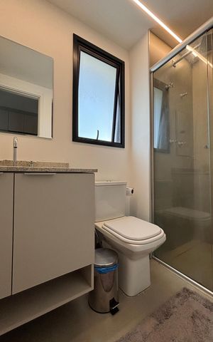 Studio para alugar com 30m², 1 quarto e sem vaga Studio para alugar com 30m², 1 quarto e sem vagaBanheiro