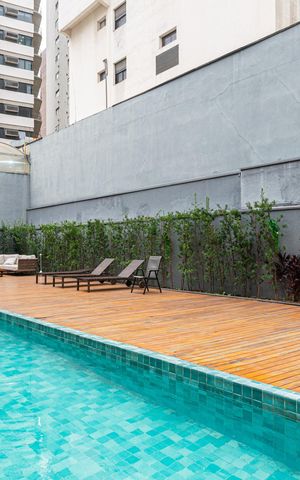 Apartamento para alugar com 35m², 1 quarto e sem vaga Apartamento para alugar com 35m², 1 quarto e sem vagaÁrea comum - Piscina