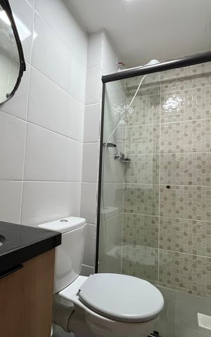 Studio para alugar com 25m², 1 quarto e sem vaga Studio para alugar com 25m², 1 quarto e sem vagaBanheiro