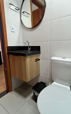 Studio para alugar com 25m², 1 quarto e sem vaga Studio para alugar com 25m², 1 quarto e sem vagaBanheiro