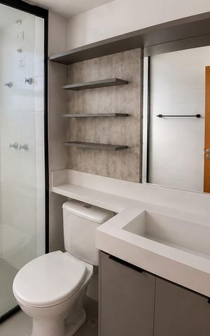 Apartamento à venda com 45m², 2 quartos e 1 vaga Apartamento à venda com 45m², 2 quartos e 1 vagaBanheiro social