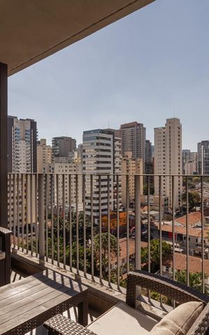 Studio para alugar com 35m², 1 quarto e 1 vaga Studio para alugar com 35m², 1 quarto e 1 vagaSacada
