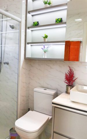 Apartamento à venda com 74m², 3 quartos e 2 vagas Apartamento à venda com 74m², 3 quartos e 2 vagasBanheiro