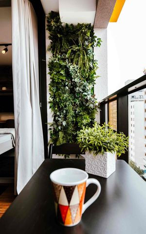 Apartamento para alugar com 22m², 1 quarto e sem vagaVaranda