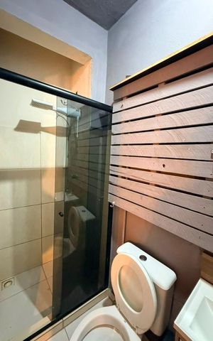 Studio para alugar com 30m², 1 quarto e sem vaga Studio para alugar com 30m², 1 quarto e sem vagaBanheiro
