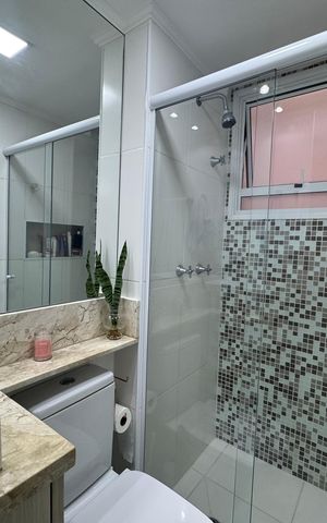Apartamento à venda com 47m², 2 quartos e 1 vaga Apartamento à venda com 47m², 2 quartos e 1 vagaBanheiro