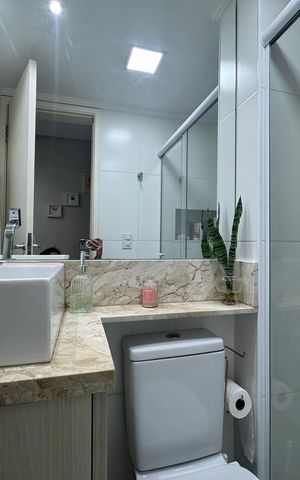 Apartamento à venda com 47m², 2 quartos e 1 vaga Apartamento à venda com 47m², 2 quartos e 1 vagaBanheiro