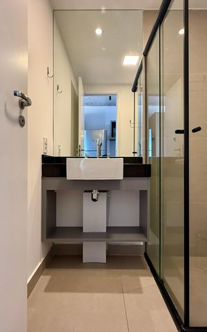 Studio para alugar com 25m², 1 quarto e sem vaga Studio para alugar com 25m², 1 quarto e sem vagaBanheiro