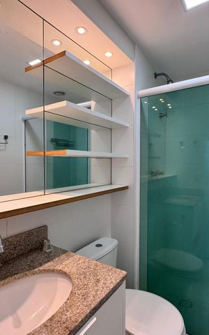 Apartamento à venda com 62m², 2 quartos e 1 vaga Apartamento à venda com 62m², 2 quartos e 1 vagaBanheiro Social