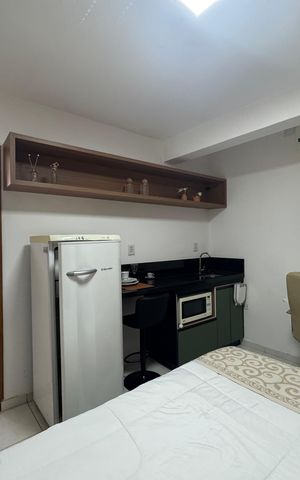 Studio para alugar com 15m², 1 quarto e 1 vaga Studio para alugar com 15m², 1 quarto e 1 vagaQuarto/cozinha