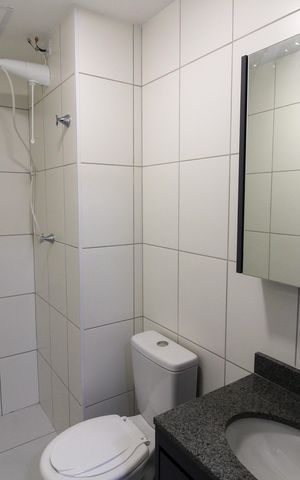 Apartamento para alugar com 39m², 2 quartos e 1 vaga Apartamento para alugar com 39m², 2 quartos e 1 vagaBanheiro