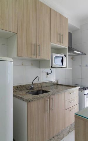 Apartamento para alugar com 45m², 1 quarto e 1 vaga Apartamento para alugar com 45m², 1 quarto e 1 vagaCozinha e Área de Serviço