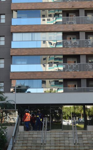 Apartamento para alugar com 111m², 3 quartos e 2 vagasFachada e portaria