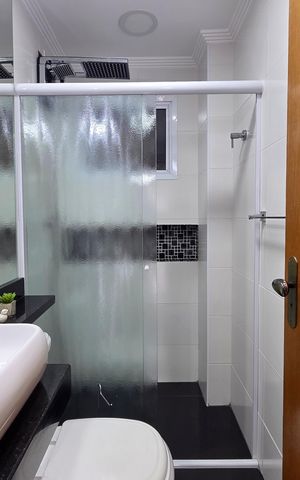 Apartamento para alugar com 133m², 3 quartos e 2 vagas Apartamento para alugar com 133m², 3 quartos e 2 vagasBanheiro da Suíte 1